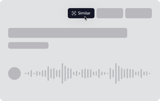 Click on the AudioSearch Button to find a similar tune