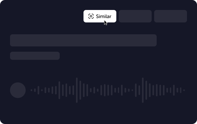 Click on the AudioSearch Button to find a similar tune